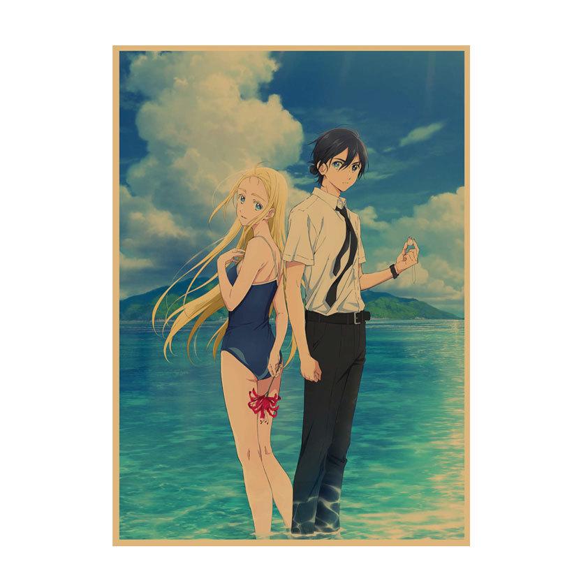Summer Reappears Retro Anime Poster: Japanese Cartoon Dorm Room Wall Art for Kids