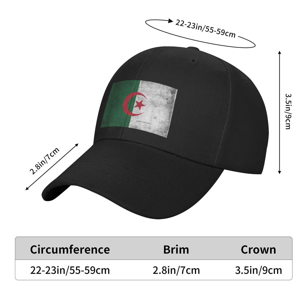 Algeria Flag Graphic Sun Baseball Cap Summer Men Adult  Custom Logo Hip Hop Hats Hot Sale Casual Outdoor Gym Baseball Caps