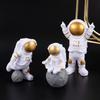 3pcs Plastic Astronaut Statue Statue Astronaut Sculpture Educational Toy Desktop Home Decoration Astronaut Model Children's Gift