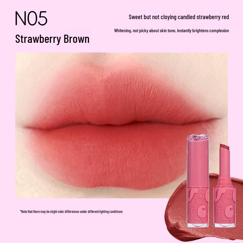 VEECCI Нежная дымка Шелковистая помада-мусс для губ - Легкий матовый финиш, Увлажняющая, Мягкая, Липкий блеск для губ