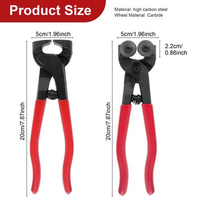 1 Stück Glasfliesenzange Porzellanmosaikschneider Zange Fliesenknipser Schneidwerkzeug Keramik Glasfliesenschneider für Stein Glasmosaik