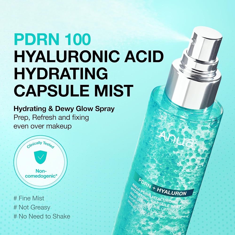 Anua PDRN Hyaluronic Acid Hydrating Mist 100ml Moisturizing Facial Spray for Dry and Combination Skin