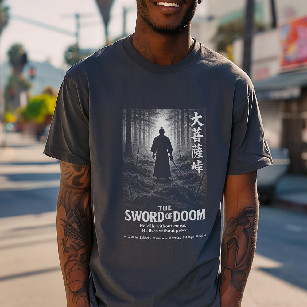 Sword of Doom Shirt Samurai Vintage Japanese Film Tee Tarantino Kurosawa Style Unisex T-Shirt XXXL