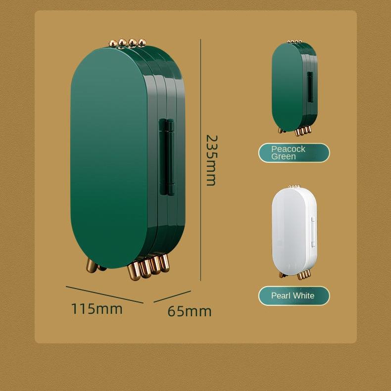 Sammenleggbar oppbevaringsboks for smykker Husholdningsøreringer Halskjede Displaystativ Høykapasitets Luksus Retro Screen Smykker Organizer Veske