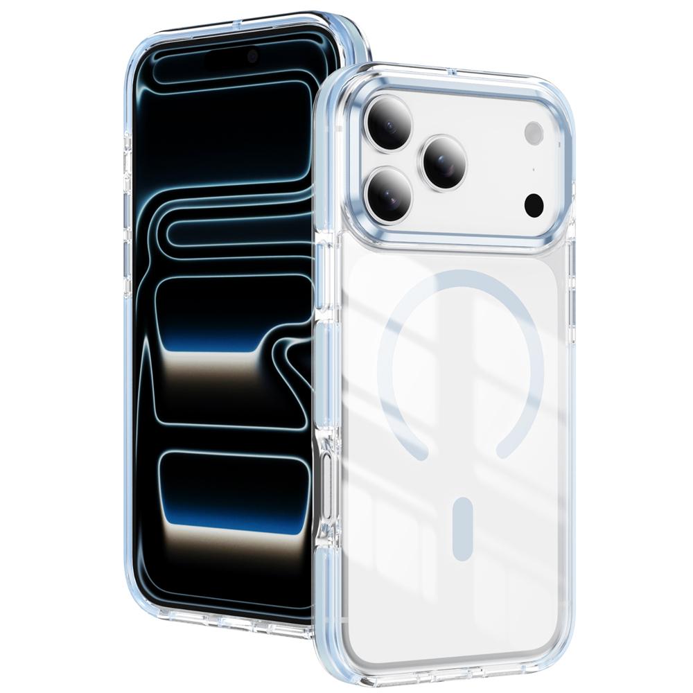 For Magsafe Wireless Charging Clear Phone Case For iPhone 17 16 15 14 13 Pro Max Plus Air Magnetic Transparent Back Cover