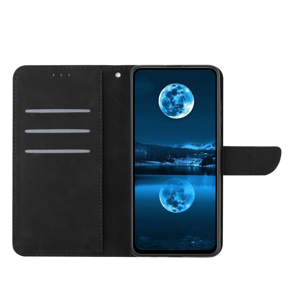 HT05 For Samsung Galaxy A33 5G Cell Phone Wallet Stand Case Imprinted Line Leather Phone Cover