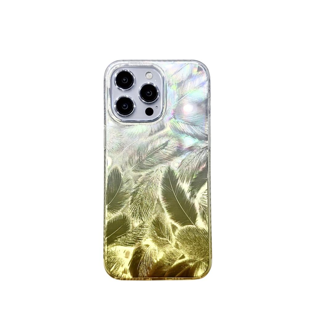 Anwendbar auf iPhone 15promax Erweiterte schrittweise Änderung Feder Handyhülle Apple 14pro Kreative All-Inclusive-Schutzhülle