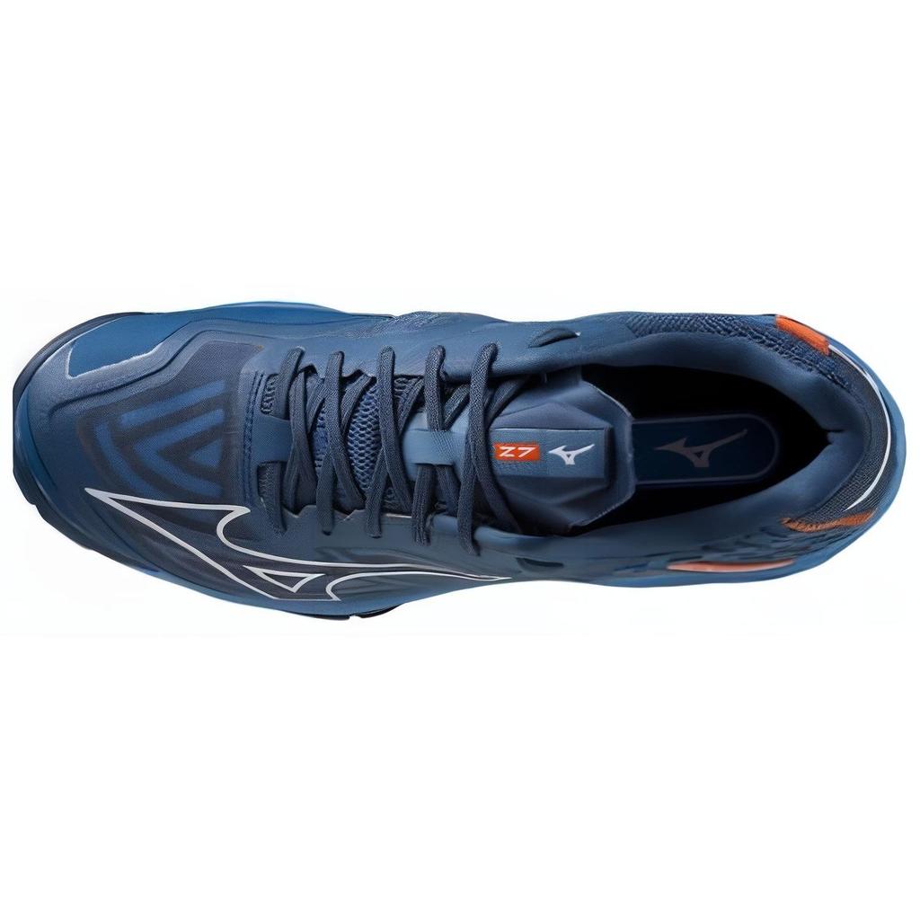 Mizuno Wave Lightning Z7 Comode Assorbimento degli Urti Antiscivolo Durevoli Traspiranti Scarpe da Allenamento Basse Sneakers Unisex Blu Navy V1GA220021