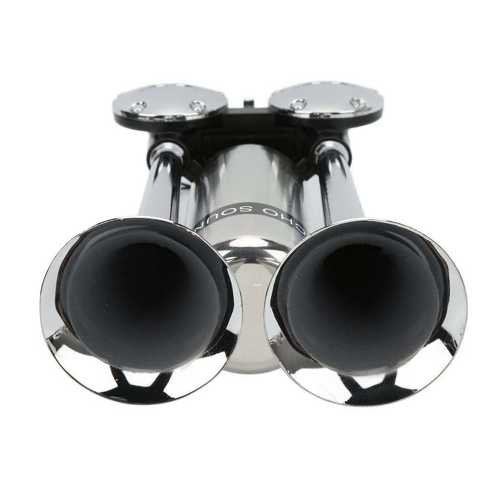 Entatial Car Air Double Tube Portable Electric Horn for and Trains Horn, Oxide-Free Trucks, Ships,