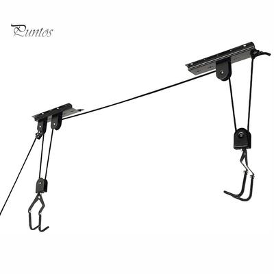 For Garage Ceiling Storage with Hook Rope Bike Lift Bicycle Hanging Display Rack