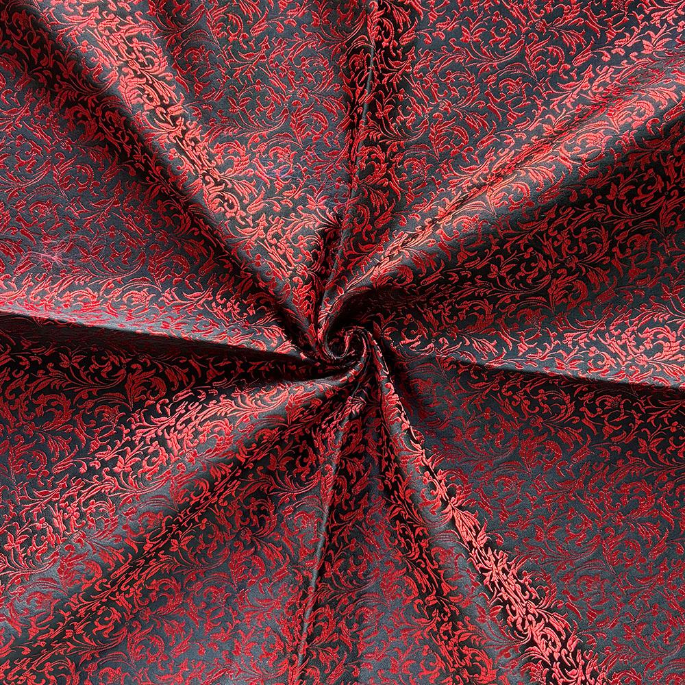 Brocade Jacquard Wheat Flower Pattern Damask Fabric For Silk Satin Girl's Dress Cheongsam Costume Curtain DIY Quilting Patchwork