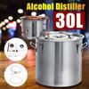 8 Gal 30L Distiller Moonshine Alcohol Stainless Copper DIY Home Water Wine Essential Oil Brewing Kit 304 Stainless Steel Boiler