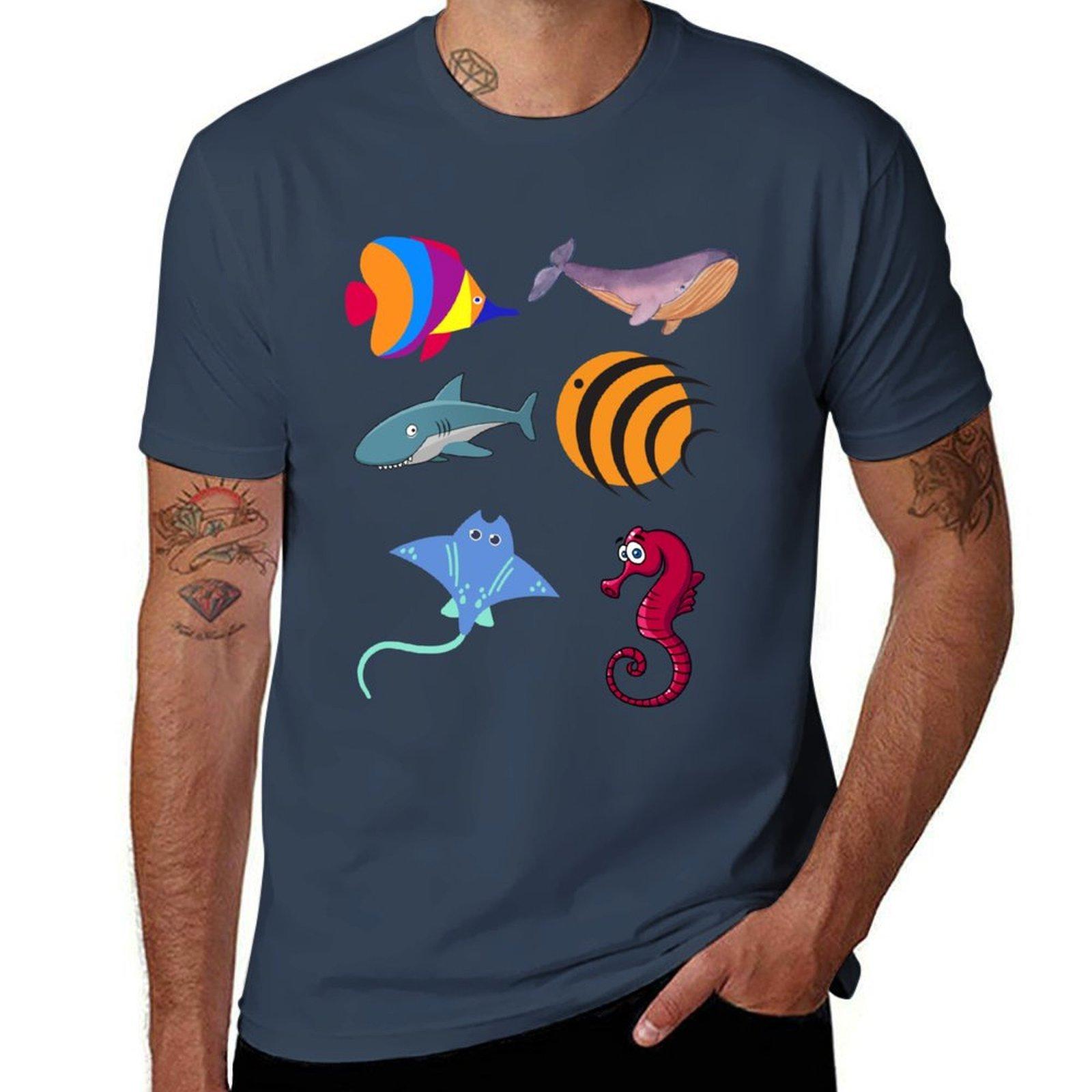 cute deep sea creatures TShirt Work Outdoor TShirt for Unisex S