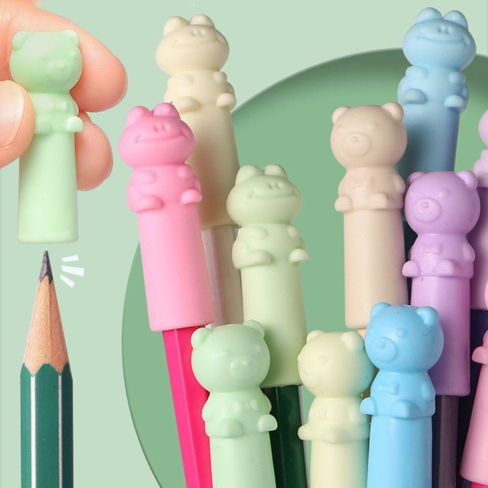 10PCS Korrektur Schreibwaren Bleistift Nib Schutzkappe Stift Top Protector Schule Bürobedarf