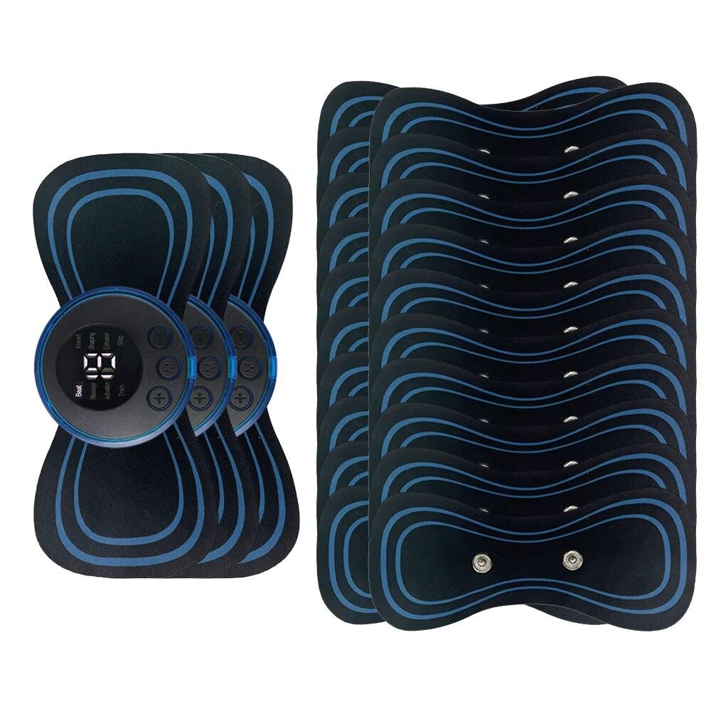 Smart Rechargeable Electric Neck Massager with Remote Control Portable Cervical Massage Patch for Fatigue Relief