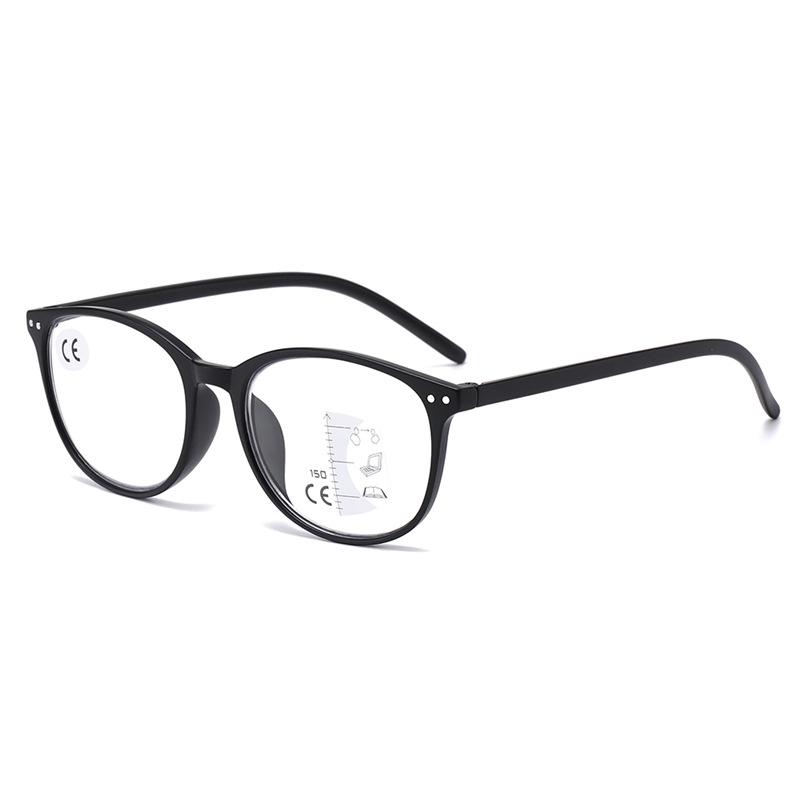 Unisex Large Frame Multifocal Anti-Blue Light Reading Glasses for Distance & Near Use