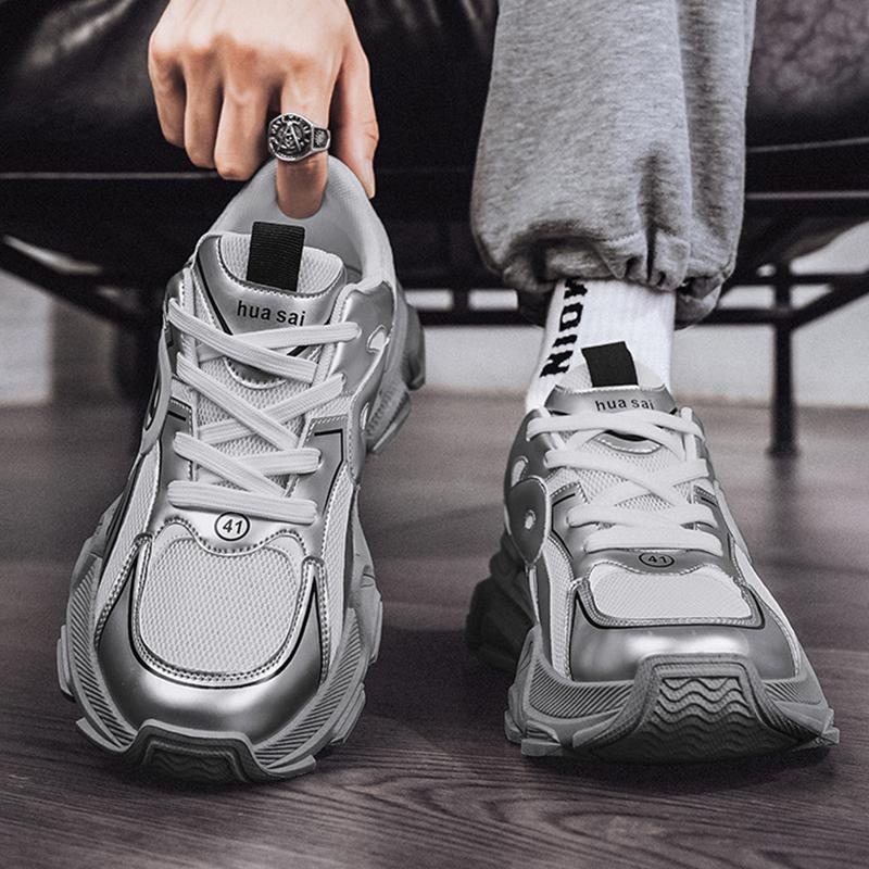 Fashion Men Running Casual Tenis Leisure Sports Thick Soles For Heightening Luxury Shoes Trainer Race Breathable Shoes 39-44