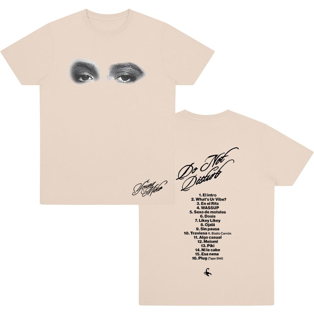 

Young Miko Do Not Disturb Tour Tee for Men Women Vintage Pure Cotton Top Round Neck T Shirt Classic Clothing O-neck Short Sleeve Tops XL пісочний