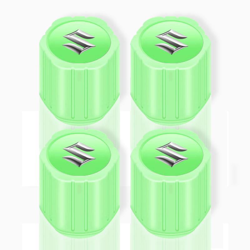 Luminous Car Tire Valve Caps Fluorescent Motorcycle Wheel Tyre for Suzuki Jimny Swift V Strom 650 Ignis Alto DZire Swace Across Kizashi