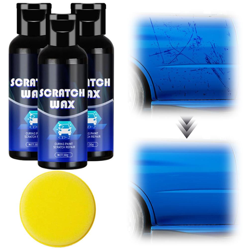 1/3 Packs Car Scratch Repair Paste, Car Paint Scratch Repair Polishing Wax Car Scratch Removal Repair Wax Kit with Sponge