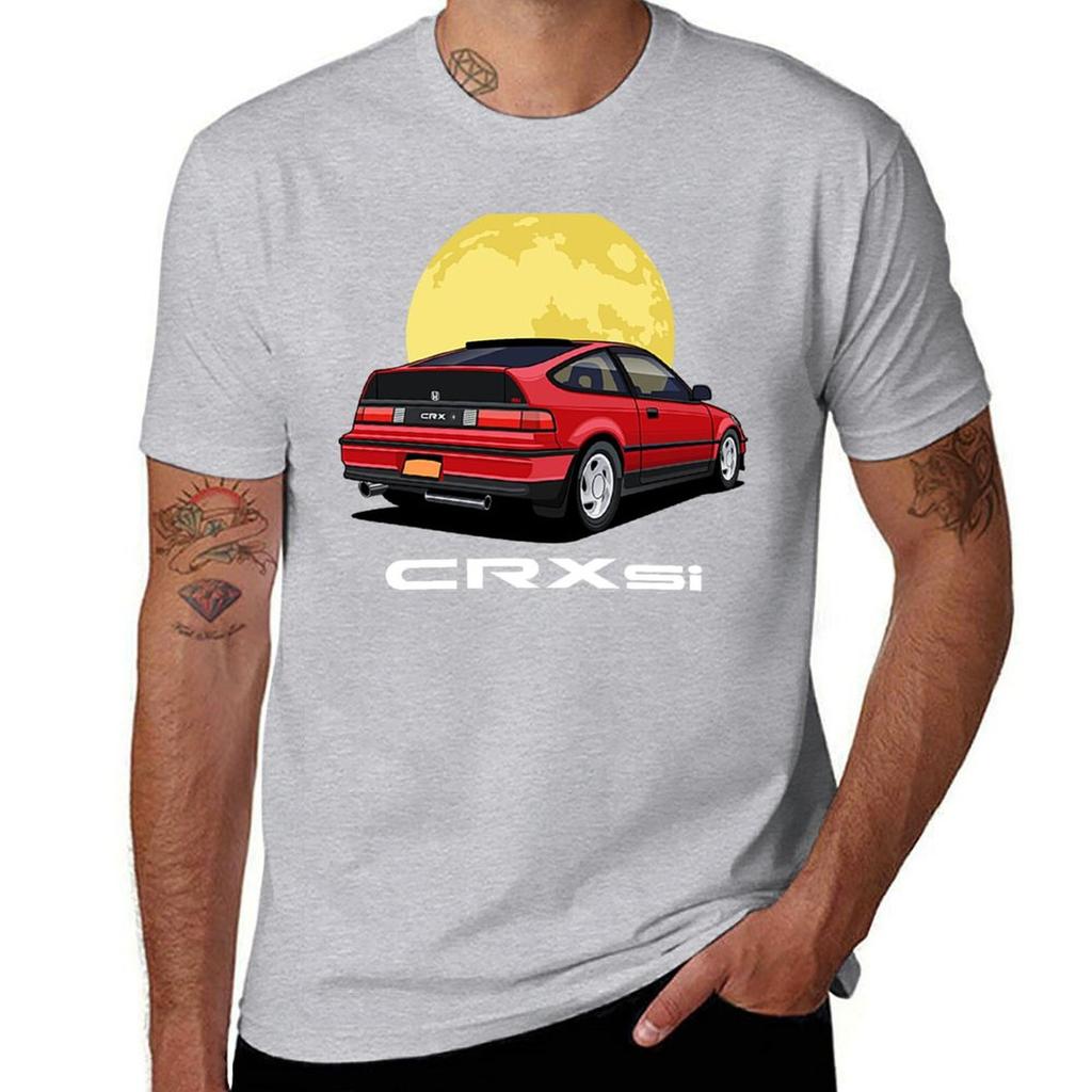 CRX SI Classic Car T-Shirt Korean Fashion Hippie Clothes Sublime Men's Clothing