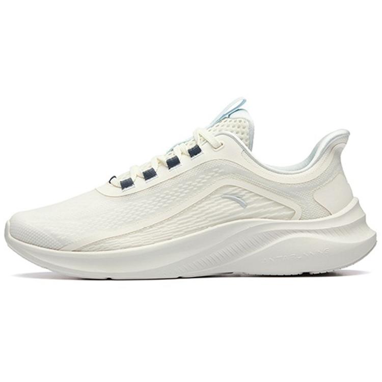 

Anta Cushioning Slip Resistant Abrasion Resistant Breathable Lightweight Low top Running Shoes Men s White Gray Blue 912225581-4 44.5