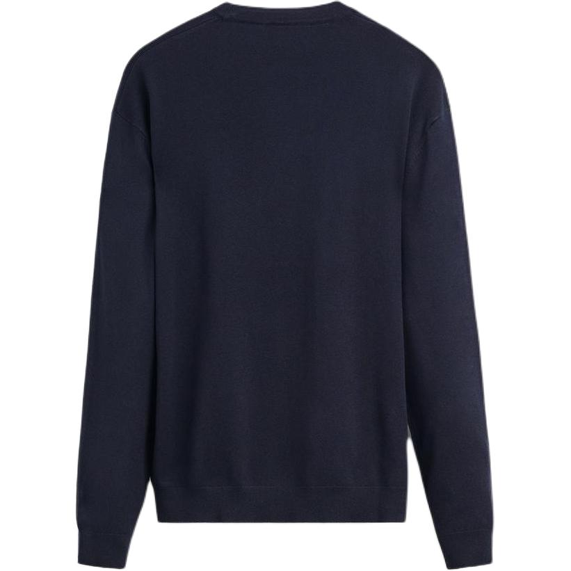 Zara Solid Color Simple Round Neck Long Sleeve Knit Sweater Men sweater Blue 6216300-401