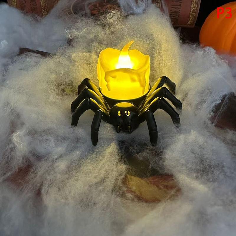 1Pc Halloween Decoration Spider Night Lights Party Supplies Decoration Props Bar, Haunted House, Horror Party Accessories