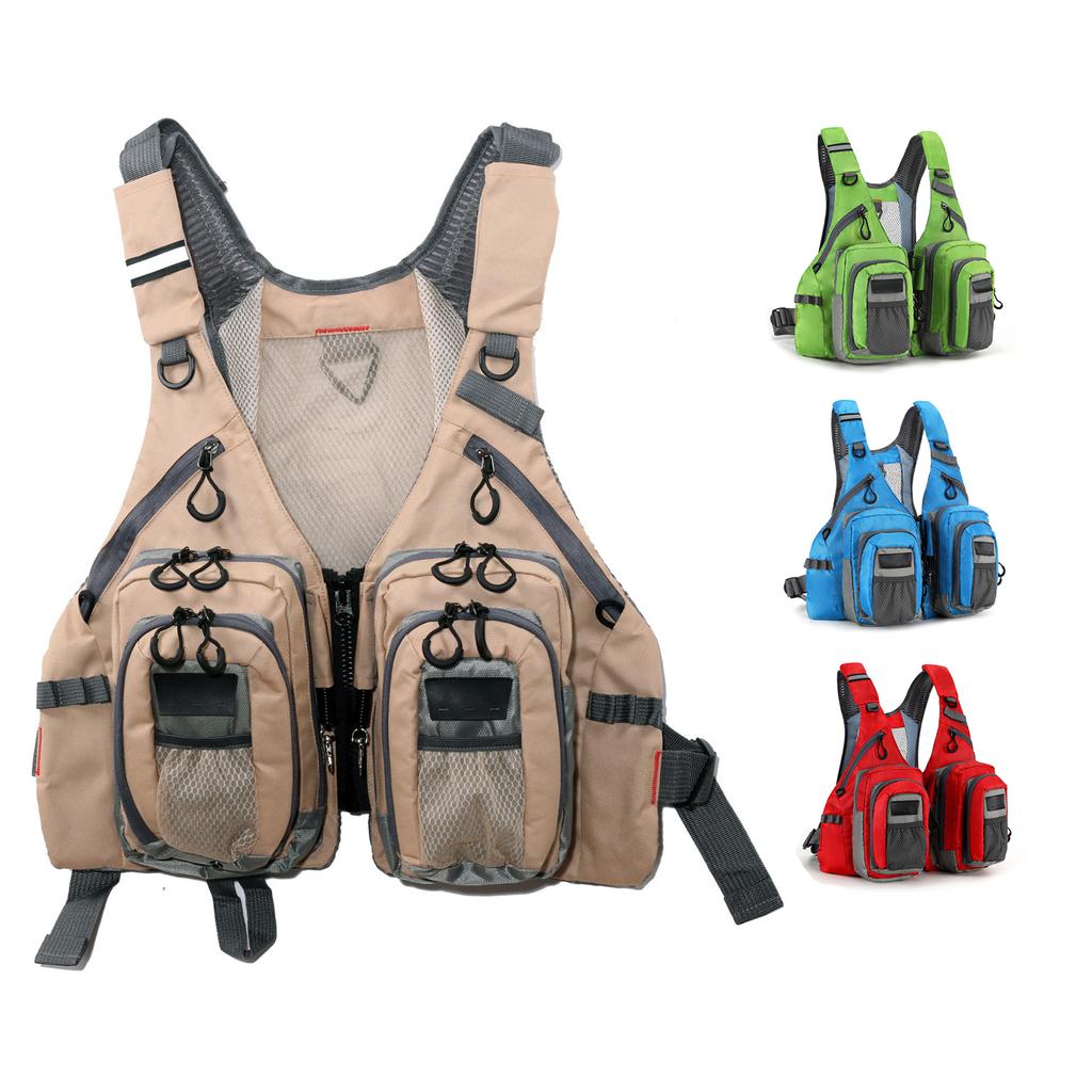 D97 Multi Pockets Breathable Angling Jacket Outdoor Fishing Clothing Lure Fishing Vest Fly Fishing Vest