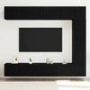5 Piece TV Cabinet Set Black Oak Effect Wood Based Material