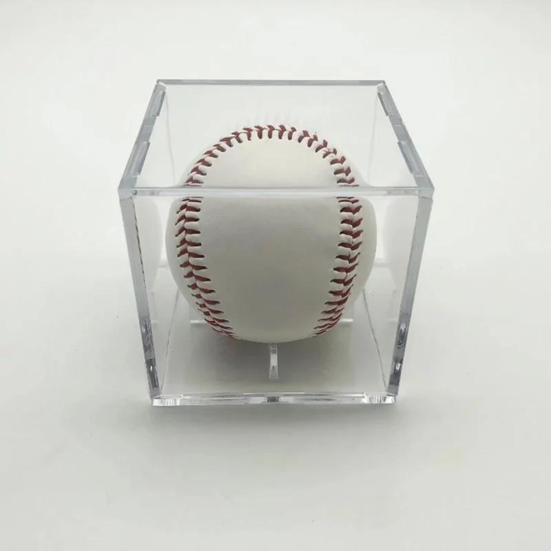 Premium UV-Proof Acrylic Baseball Display Box - Clear Square Signed Ball, Souvenir & Collectible Holder