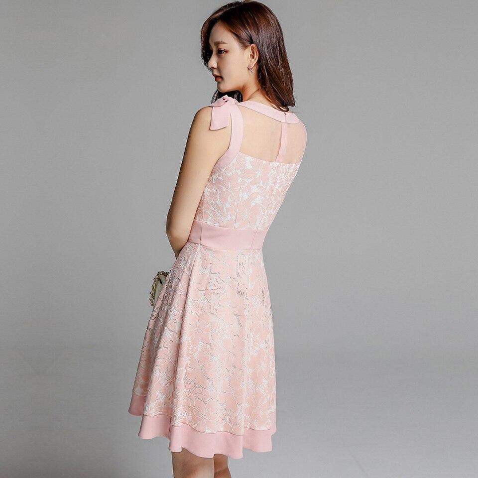 pink lace summer dress