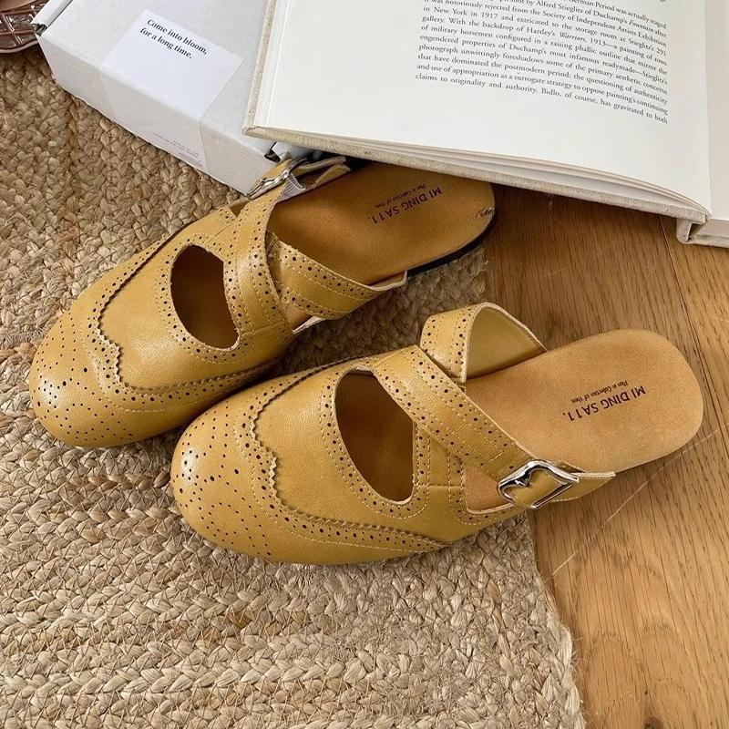 Fashion Flats Women's Slippers Slingback Designer Shoes Fashion Dress Woman Sandals Summer 2025 Casual Flip Flops New Sandalias De Mujer