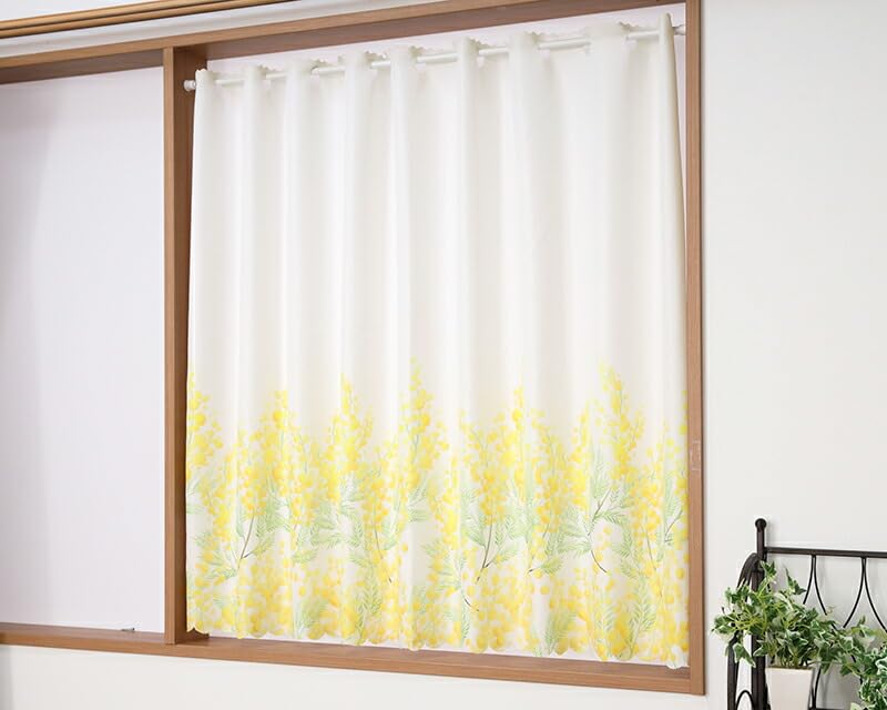 

кафе невидимый от для 2655 Мимоза 145 см шириной х 100 см 1 панель Водоотталкивающая штора, снаружи, ванные комнаты и т. д., принт, длинная,