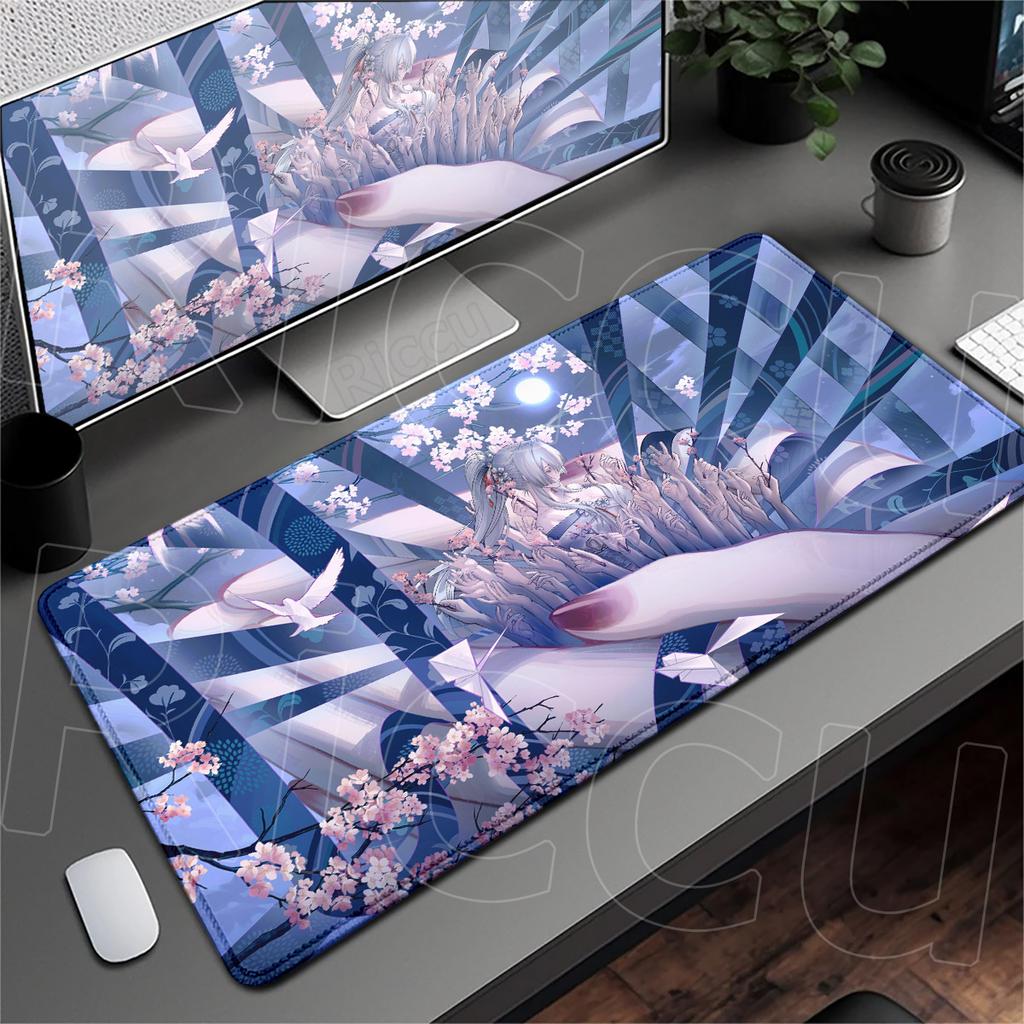 XXL Computer Non-slip Rubber Mousepad Wuthering Waves Gamer Deskmat Cute Cartoon Notebook Rug Hiyuki Keyboard Gaming Accessories