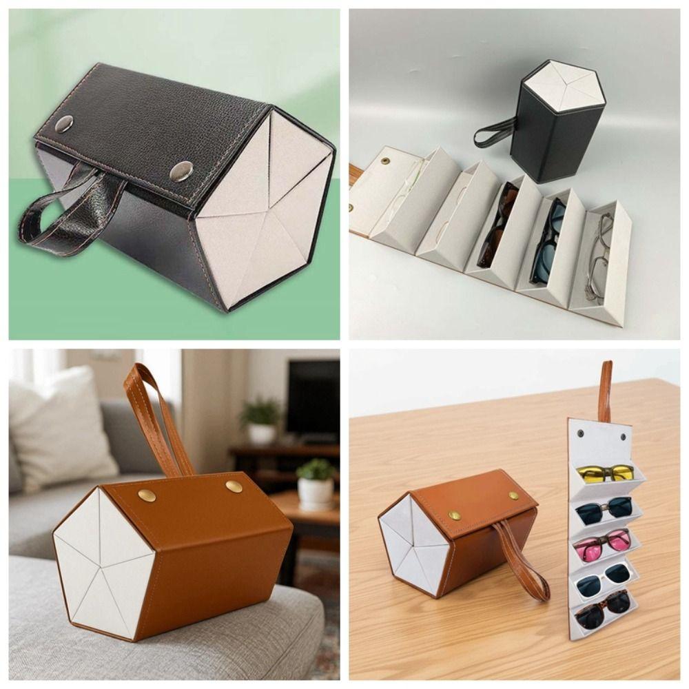 Portable Folding Glasses Storage Box Large Capacity Eyewears Protective Case  Men