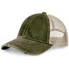 Spring Summer Men And Women Classic Truck Driver Cap Breathable Mesh Unstructured Distressed Pigment Dyed Cap Outdoor Hat