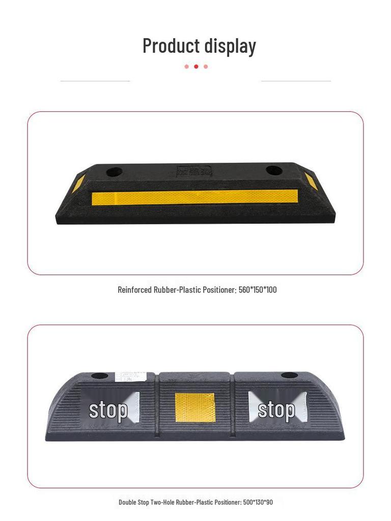 Heavy-Duty Rubber Wheel Chock Parking Stop
