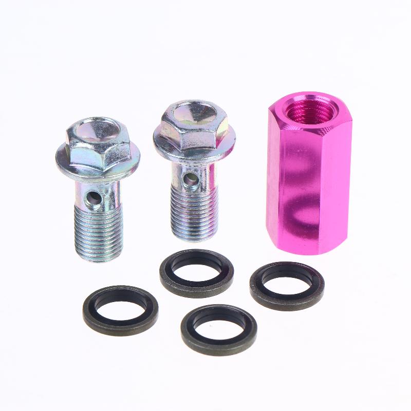 2 Way Brake Coupling Fitting Premium Aluminum Alloy Hydraulic Oil Hose Extender Adapter for Industrial Hydraulic Equipment