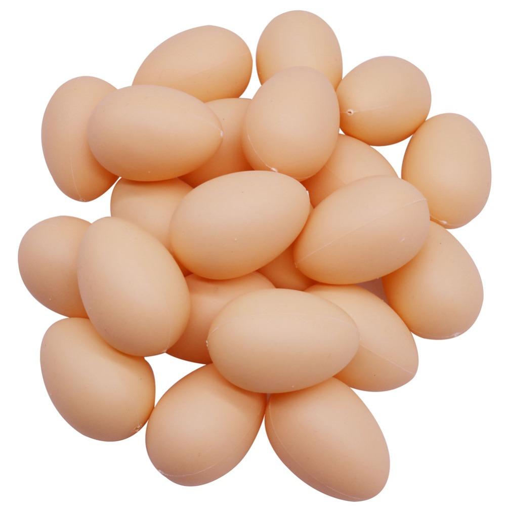 200 Pcs Chicken House Small Fake Eggs 5.5*4.3cm Farm Animal Supplies Cages Accessories Guide Chicken Nest Egg Kids Toys