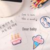 White DIY Portable Handwritten English Word Card with Iron Ring