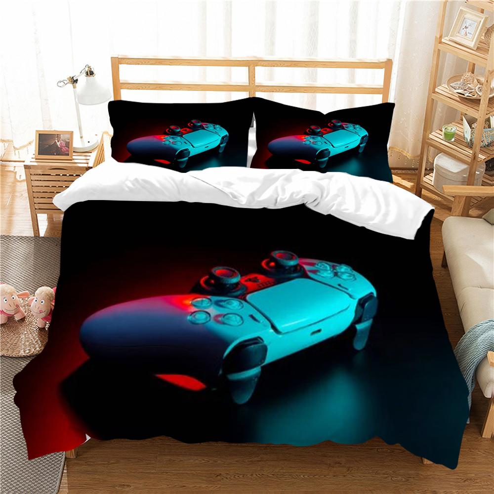 Bed Cover Comforter Bedding Set Pillowcase Gamepad 3D Printing Adults Bedclothes 2/3pcs Microfiber