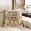 Luxurious Fabric Throw Pillow Cover with Detailed Embroidery,Pillowcase Gift for Modern Homes Soft Comfortable Fabric