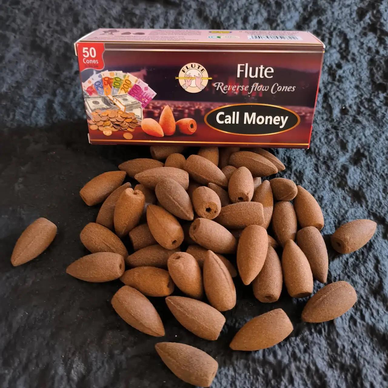 

Натуральные 50 шт./лот Индийские благовония-конусы с обратным потоком 20 минут Белый шалфей Сандаловое дерево Конусы с обратным потоком Ароматы для домашнего аромата call money