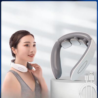 Mini Cervical Massager, Home Neck Physiotherapy Instrument, Electric Hot Compress Pulse Care, Shoulder and Neck Kneading and Neck Protection Artifact