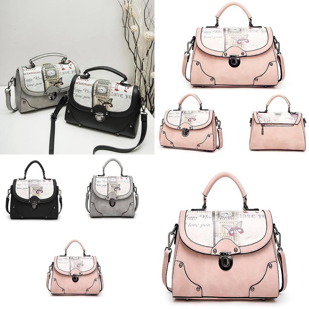 Luxurious European And American Fashion Large Handbag Shoulder Bag With Retro Printing