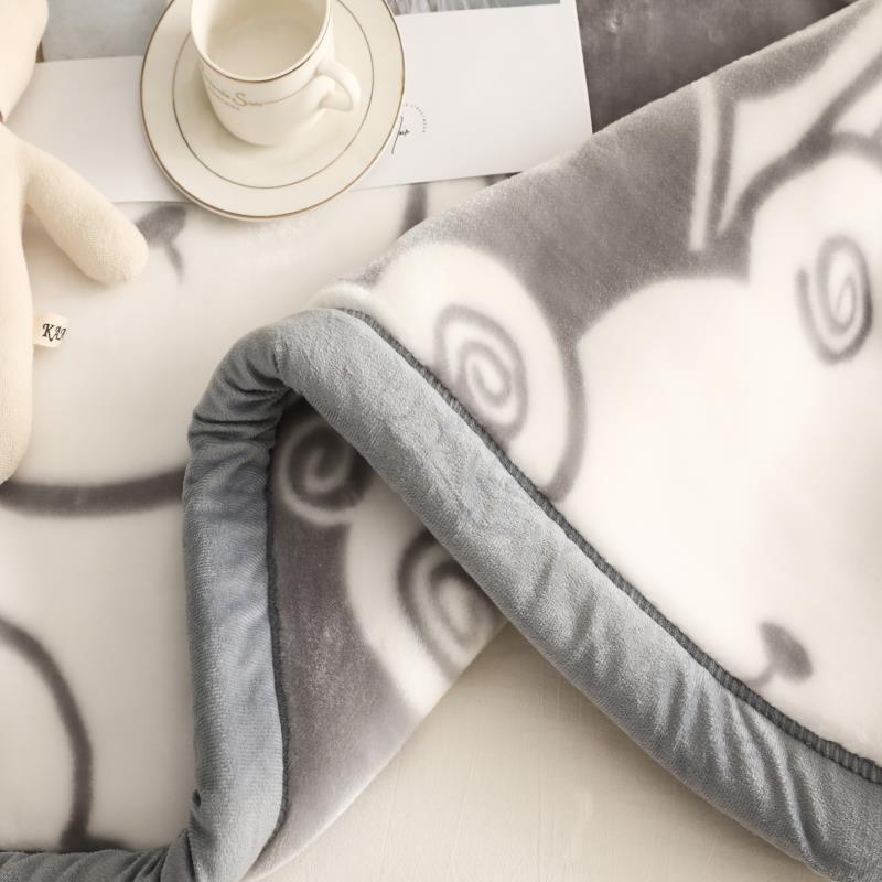 Pogrubiony koc Raschel - Super miękki dwuwarstwowy koc zimowy na prezent