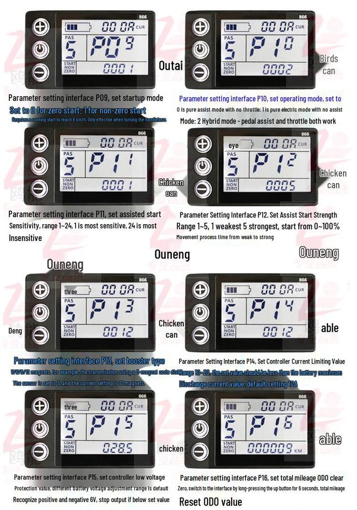 Ultra-Quiet Sine Wave Electric Bicycle Controller, 36V/48V 350W for Mountain Bikes