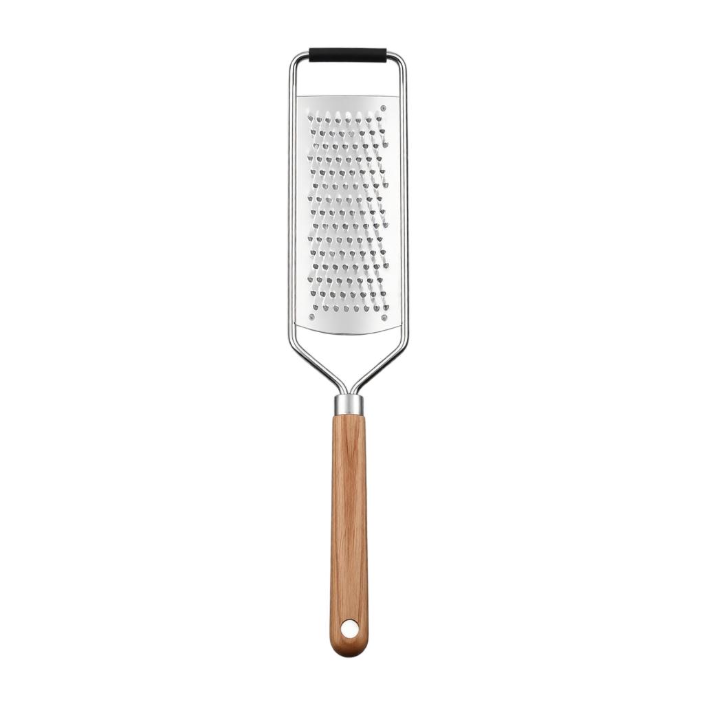 Stainless Steel Kitchen Grater Multifunctional Vegetable Cheese Grater Peeler for Carrot Potato Ginger with Wooden Handle Durable Design