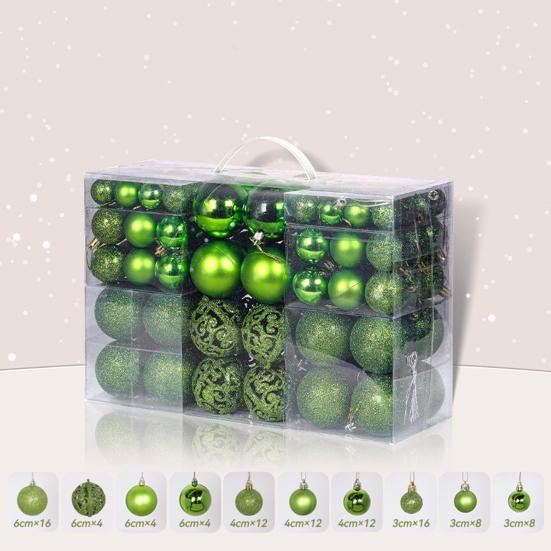 100 ks Vánoční koule ozdoby Plastové nerozbitné závěsné koule Dekorace na vánoční stromek Sváteční domácí párty dekor